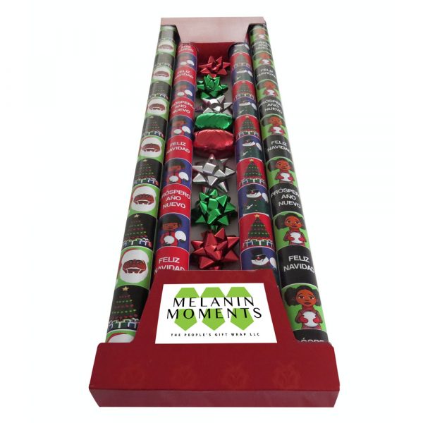 Black Wrap Gift Set– Red and Blue and Green and Black